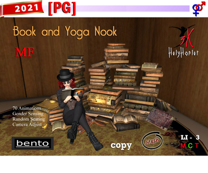 Second Life Marketplace - [PG] [H] Book and Yoga Nook - MF